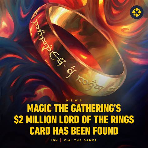 MTG S The One Ring Has Been Sold To Post Malone