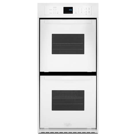 Whirlpool Self Cleaning Double Electric Wall Oven White Common 24 Inch Actual 2375 In At