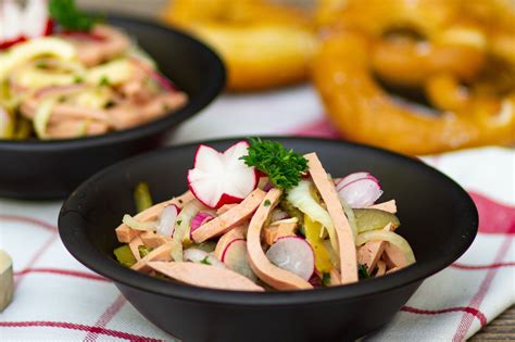 Bavarian Wurst Salad & Swiss Wurst Salad | Recipe | Sausage salad ...