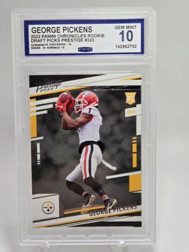 2022 Panini Prestige Rookies 323 George Pickens Rc For Sale Online