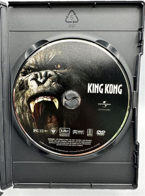 King Kong DVD Widescreen Jack Black Naomi Wats Jamie Bell 2006