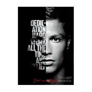 Black And White Cristiano Ronaldo Quote Painting By Bailey Watson Pixels