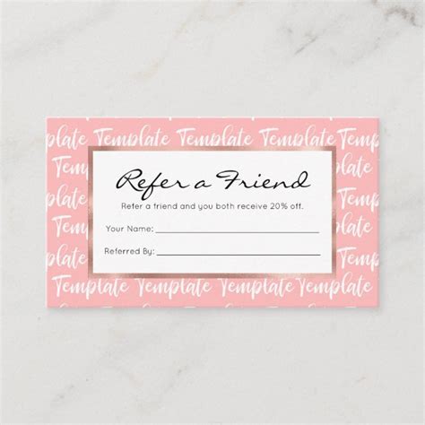 Template Referral Card Zazzle With Referral Card Template Referral