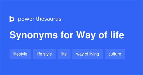 Way Of Life synonyms - 343 Words and Phrases for Way Of Life