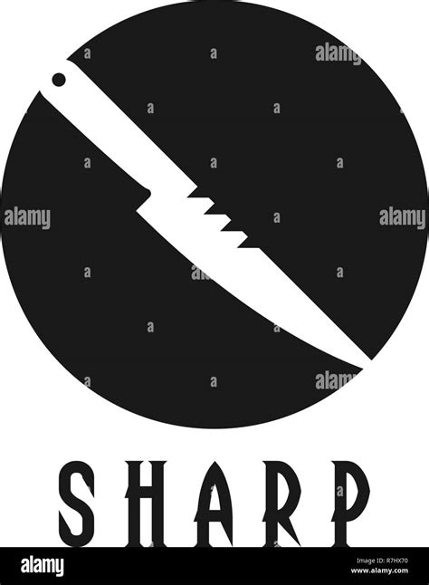 Sharp Knife Logo Design Template Vector Stock Vector Image And Art Alamy