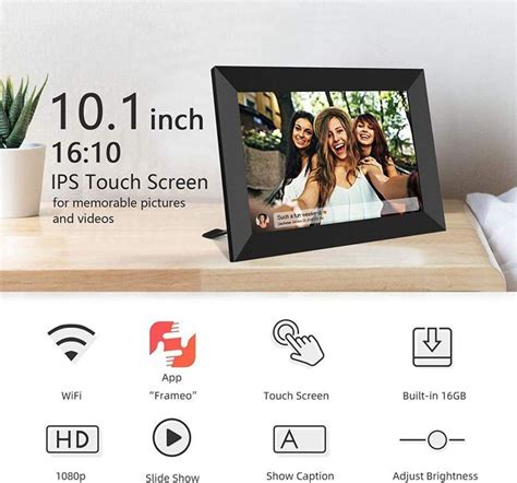 Cadre Photo Num Rique Wifi Vinsic Pouces Avec Cran Tactile Ips