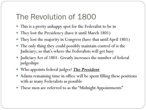 Ppt The Revolution Of 1800 Powerpoint Presentation Free Download