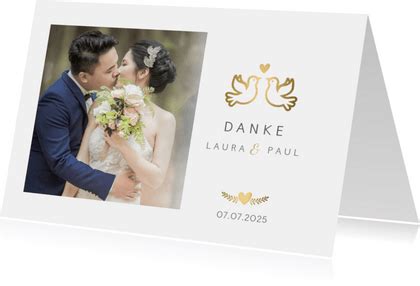 Save The Date Karte Hochzeit Mit Goldenen Send A Smile