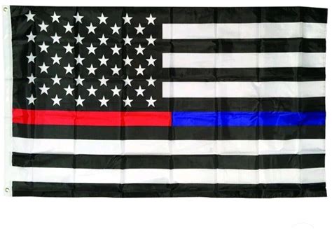 Thin Red Blue Line US Flag