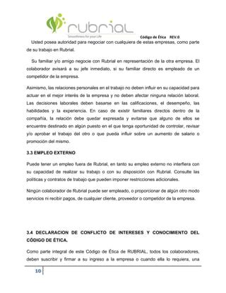 C Digo De Tica Rubrial Pdf