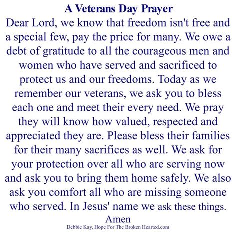 Veteran's Day Prayer