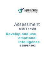 BSBPEF502 Assessment Task 3 Nyk Docx Assessment Task 3 Nyk Develop