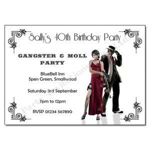 Gangster Party Invitation Party Invitation Gangster Party Party