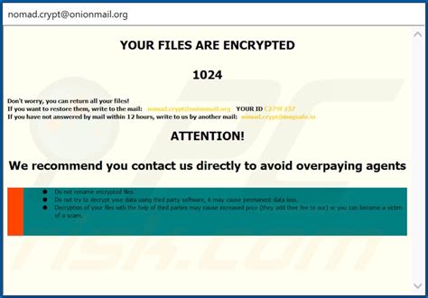 Ransomware Nomad Desencriptado Eliminaci N Y Recuperaci N De