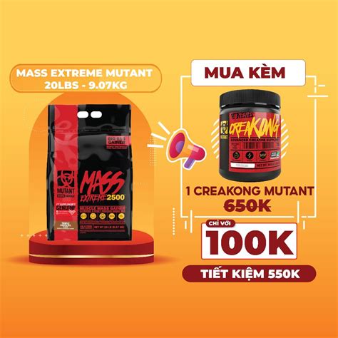 Sữa Tăng Cân Mutant Mass Extreme 2500 20lbs Túi 907 Kg Shopee Việt Nam