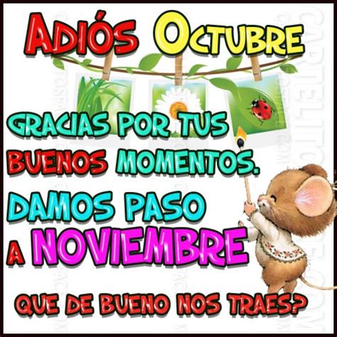 Imágenes Bonitas De Adiós Octubre Bienvenido Noviembre Felíz Noviembre Hola Noviembre Hello