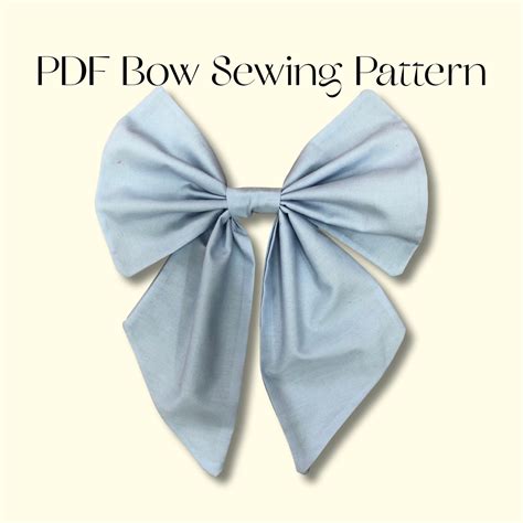 Pdf Basic Bow Sewing Pattern Bow Pattern Ts To Sew Hair Bow Pattern