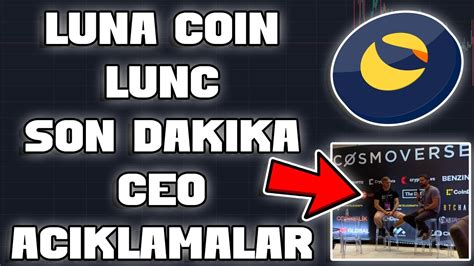 LUNA COİN LUNC CEODAN ACIKLAMALAR LUNC SON DAKİKA lunc luna lunch