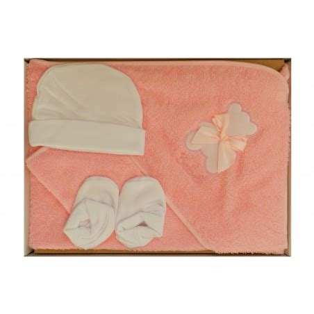 Coffret Sortie De Bain Rose Cape De Bain Mon Coffret Naissance