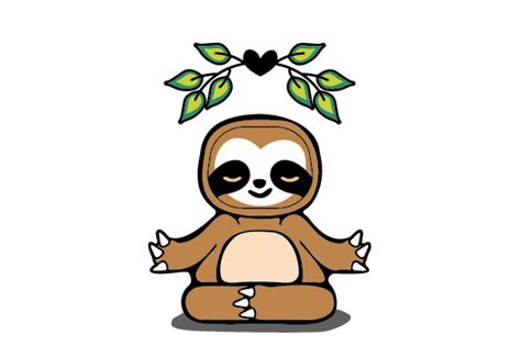 Meditating Sloth Svg Cut File By Creative Fabrica Crafts · Creative Fabrica