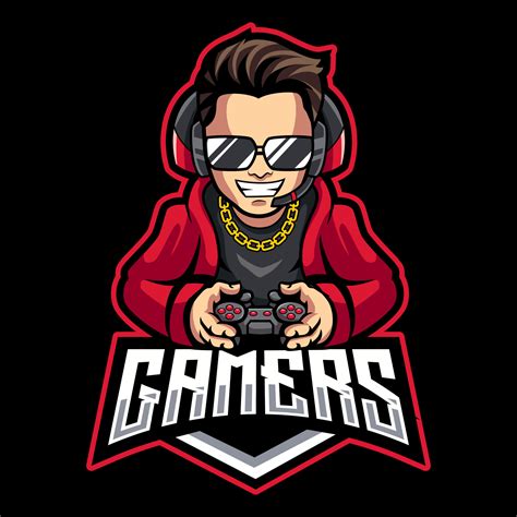 Gamer E Sport Mascot Logo Design For Gaming Or Streamer 27013754 Vector