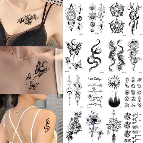 【SUN】Small Tattoo Sticker Waterproof Long Lasting 10.5*6CM Fake Tattoo ...