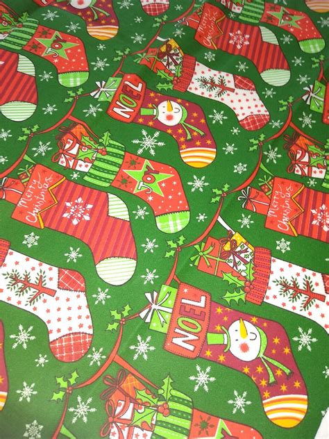 Christmas Stocking Fabric Fat Quarters Etsy