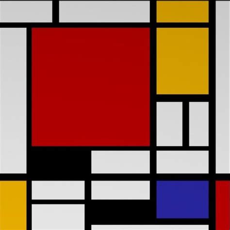 Composici N Con Amarillo Rojo Y Azul Piet Mondrian Esta