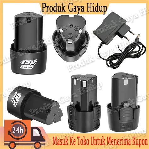 Jual Baterai Mesin Bor Cas 12 V Cordless Drill Charger Baterai Lithium