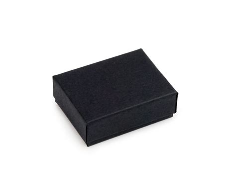 Black Paper Cotton Filled Jewelry Box B11 Cotton Filled Jewelry Gift