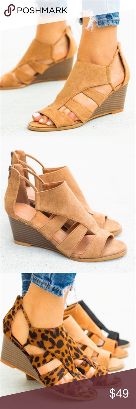 Stylish Tan Wedge Sandals