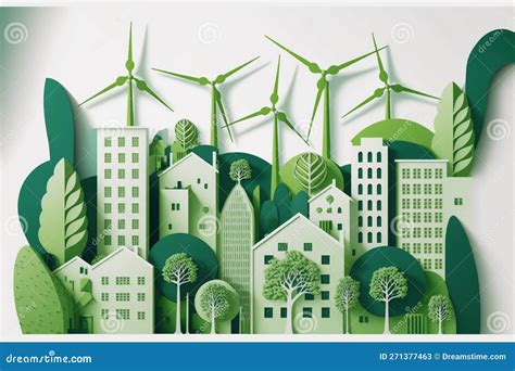 Environmental Friendly Green City With Sustainable Energy Conservation