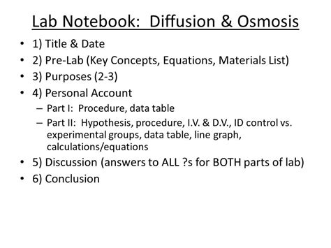 Diffusion And Osmosis Lab