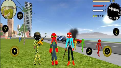 Stickman Spider Rope Hero Game Spider Rope Crime Gangstar Part