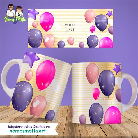 Dise Os Sublimaci N Globos Sublimation Templates Mug Etsy Espa A