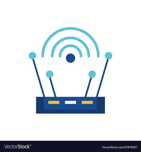 Digital Wifi Icon Flat Design Royalty Free Vector Image