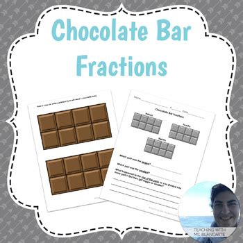 Chocolate Bar Fractions by Teaching with Ms Blancarte | TPT