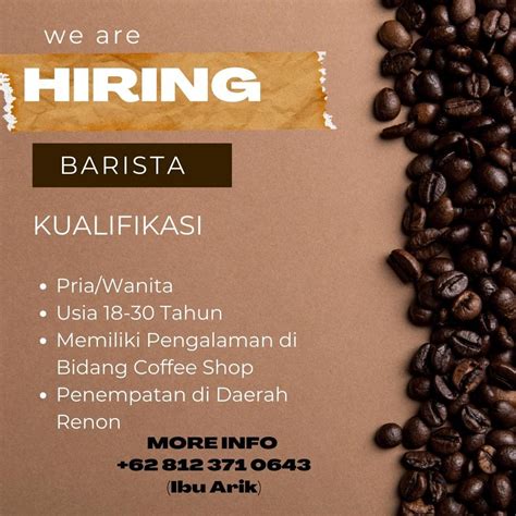 Lowongan Kerja Coffee Shop Homecare