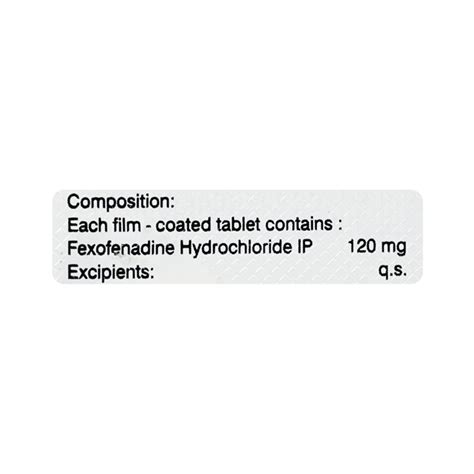 Fexofen Mg Tablet S Price Uses Side Effects Netmeds