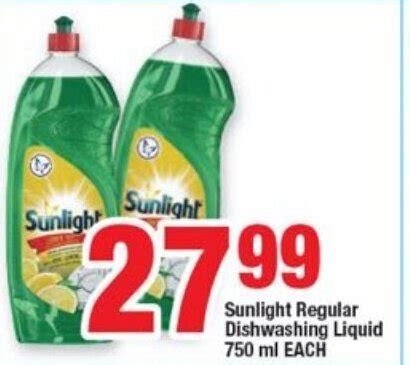 Sunlight Regular Dishwashing Liquid Ml Each Offer At Ok Foods