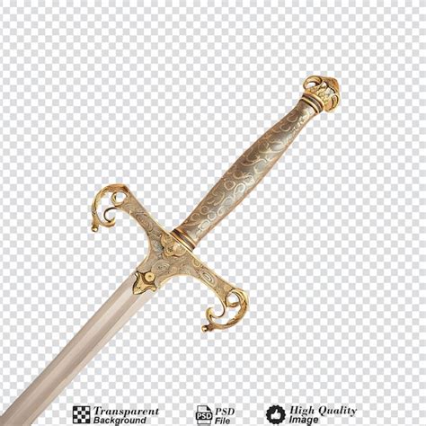 Premium PSD | Damascus sword isolated on transparent background