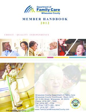 Fillable Online Member Handbook Milwaukee County Department Of