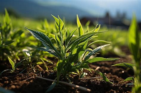 Premium Photo | Sesame Plantation Farmland in the Growth of Sesame