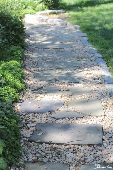 How to Lay & Install the Perfect Flagstone Walkway (easy DIY with Pea Gravel) - Lehman Lane