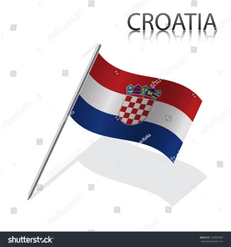 Realistic Croatian Flag Vector Illustration 199403483 Shutterstock