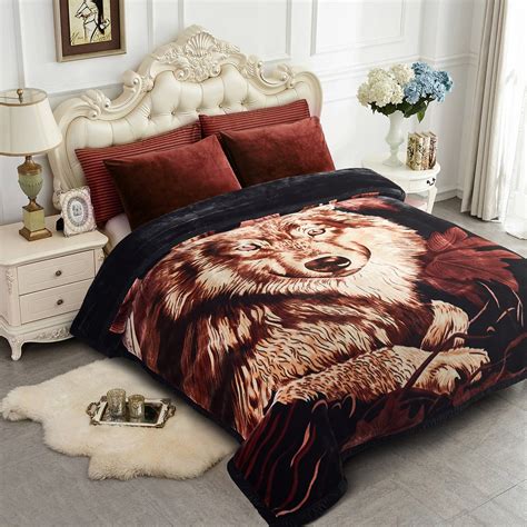 Jml Mink Fleece Blanket For Bed Tiger Pattern Ply Heavy Thick Blanket