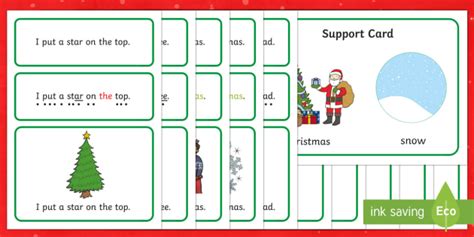 Christmas Simple Sentence Cards Ks1 Eyfs Teacher Made