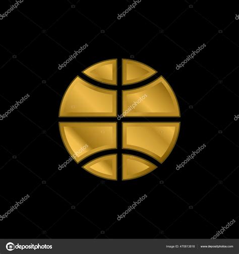 Basketball Gold Plated Metalic Icon Logo Vector Stock Vector by ...