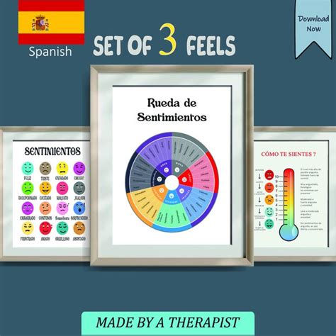 Feelings Wheel In Spanish Etsy