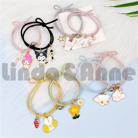 Pcs Gelang Magnet Pasang Gelang Couple Magnet Karet Desain Kuromi